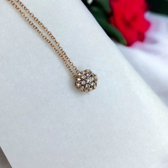 🌺LeVian 14K Rose Gold Diamond Necklace - Picture 3 of 15
